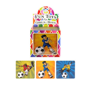 サッカー選手パズル、13 x 12 cm、ディスプレイ入り（108個）