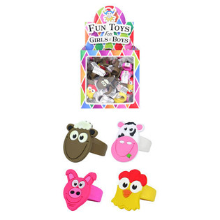 子供用リング 牧場の動物たち ディスプレイ付 (156個入)