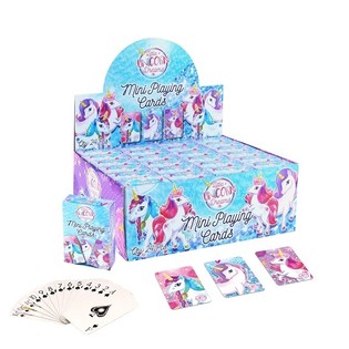 ミニトランプ &ndash; モデル：ユニコーン ディスプレイ入り (24個セット)