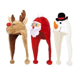 豪華なクリスマスのキャラクター帽子：サンタ、スノーマン、トナカイ (24個入)