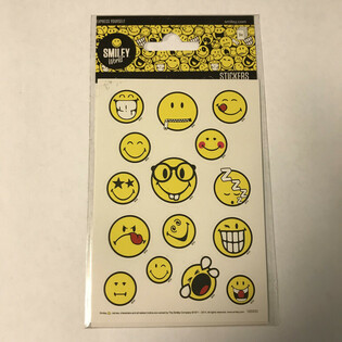 ステッカーシート：スマイリー、サイズ 16 x 9 cm (10枚)