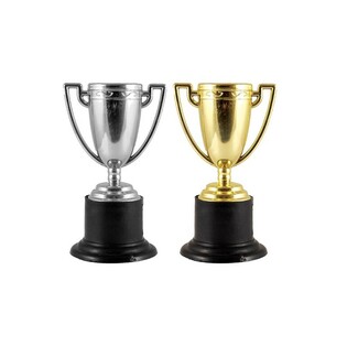優勝カップ &ndash; 10cm ゴールド＆シルバーミックス (12個)