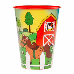 ファームアニマル ドリンクカップ／アイスクリームカップ - 260ml (12個入)