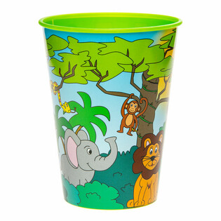 ドリンクカップ / アイスクリームカップ ジャングルアニマル - 260 ml (12個入)