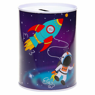 宇宙デザイン ブリキ貯金箱 (12個セット)