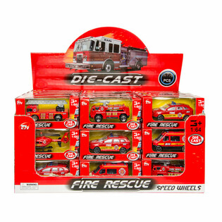 金属製消防車ミックスディスプレイセット (36個入り)