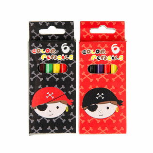 6色色鉛筆セット - 海賊 (24個入り)