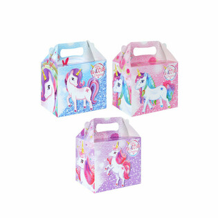 キッズメニューボックス &ndash; ユニコーン &ndash; 14 x 9.5 x 18 cm (12個入)