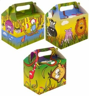 キッズミールボックス &ndash; ジャングル &ndash; 14 x 9.5 x 18 cm (12個入)