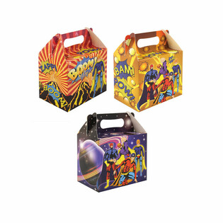 メニューボックス &ndash; スーパーヒーロー &ndash; 14 x 9.5 x 18 cm (24個入)