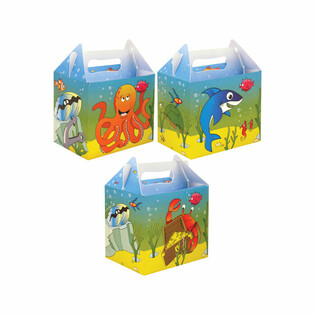 メニューボックス &ndash; シーライフ &ndash; 14 x 9.5 x 18 cm (24個入)