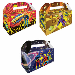 メニューボックス &ndash; スーパーヒーロー &ndash; 22.5 x 9.5 x 18 cm (12個入)
