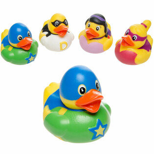 スーパーヒーロー お風呂のあひる ミックス - 5x5 cm (4個)