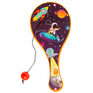 パドルバット - ゴム付きボールセット - スペースモデル (48個入り)