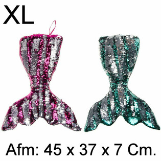 XL ぬいぐるみ マーメイドテール クッション - 45 cm - ミックスカラー (4個入)