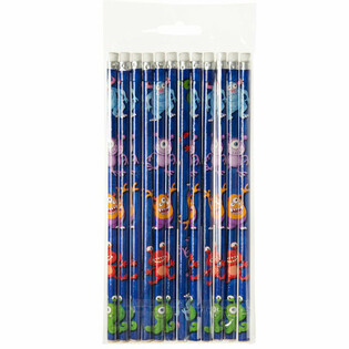消しゴム付きモンスター鉛筆 (12本入り)