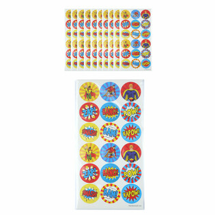 ファンステッカー - スーパーヒーロー 1シート18枚入 (10枚セット)
