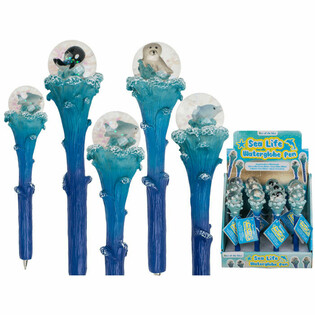 シーライフ 海の生き物 グリッターボールペン (12本入りディスプレイ)