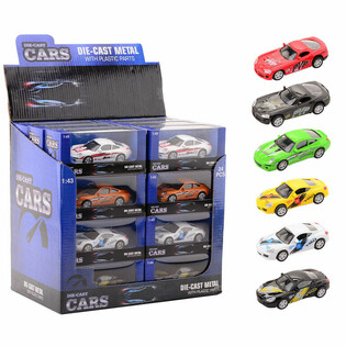ダイキャスト スーパースポーツカー、1:43スケール ディスプレイセット (24個入)
