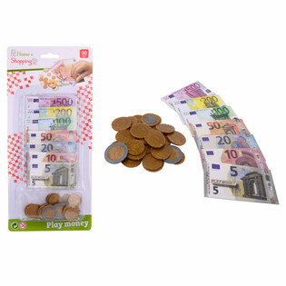 ホームショッピング - ユーロ おもちゃのお金＆紙幣 カード付き (6個セット)