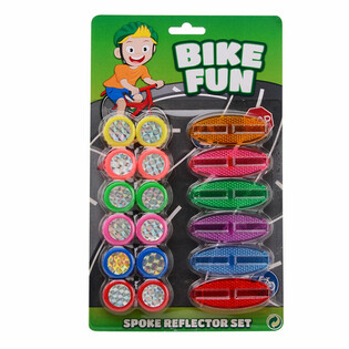 BIKE FUN - 自転車用 スポークリフレクター 18点セット 台紙付き (1個)