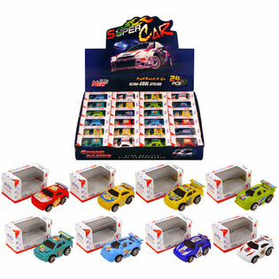 プルバックカー ギフトボックス入り 24個入りディスプレイセット