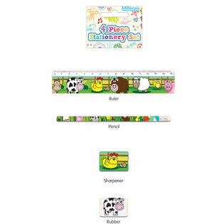 牧場の動物たち ステーショナリー4点セット (24個入)