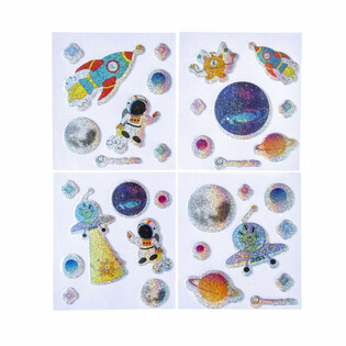 グリッターステッカー - モデル：宇宙 (100枚入)
