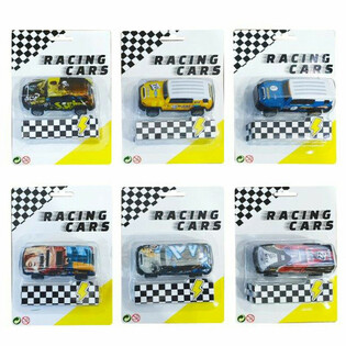 プルバック式ミニカー メタル製 台紙付き（12個セット）