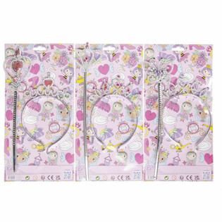 プリンセスステッキ ＆ ティアラ セット (12個入り)