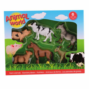 ANIMAL WORLD - 牧場動物フィギュア6個セット (1個)