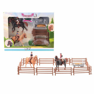 MY LOVELY HORSE - XL - おもちゃの馬2頭と大型厩舎セット - ギフトボックス入り (1個)