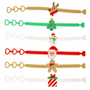 クリスマス シリコン キッズブレスレット (12個入り)