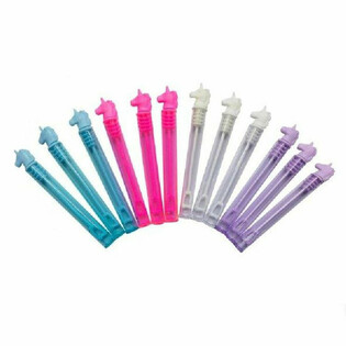 カラフルなユニコーン シャボン玉スティック（12本入り1パック）