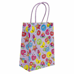 スマイリー 紙製ギフトバッグ - 16x9x22 cm (12枚セット)