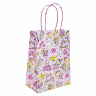 プリンセス 紙製ギフトバッグ - 16x9x22 cm (12枚セット)