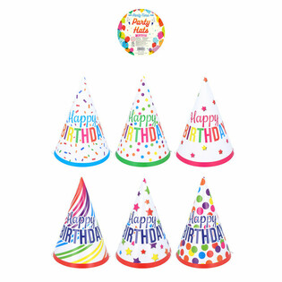 パーティーハット ミックス 'Happy Birthday' (120個)
