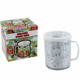 牧場の動物たち - 自分で色を塗るマグカップ (2個入り)