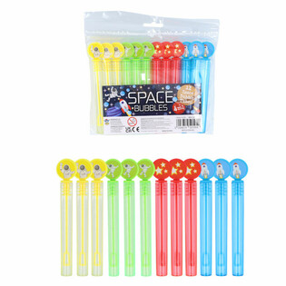 宇宙テーマのシャボン玉スティック (12本セット)