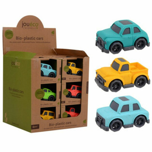 JOUECO - バイオプラスチック製ミニカー ディスプレイセット (18個入り)