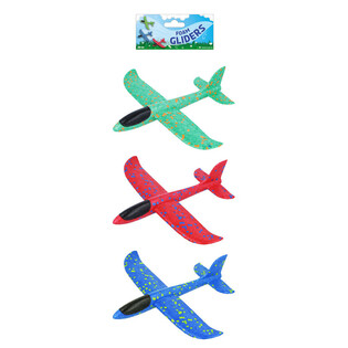 フォーム飛行機グライダー - 23CM - ミックスカラー (24個)