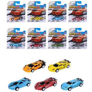 プルバックスポーツカー 台紙付き - ミックスカラー (12個入)