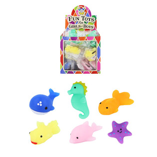 スクイーズ 海の生き物 景品用 - ディスプレイボックス入り (96個セット)