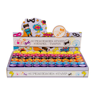 スーパーヒーロー スタンプ ディスプレイ入り (60個)