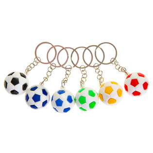 サッカーボール キーホルダー - カラーミックス (48個セット)