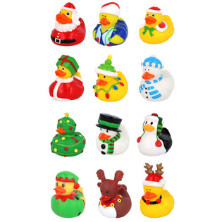 クリスマス ラバーダック 6cm 12個セット - お祝いギフト・景品