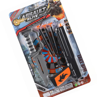アサルト・エリート - 玩具銃セット 吸盤ダーツ＆ナイフ付き (6個入)