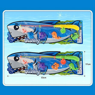 マグネット魚釣りゲーム（台紙付） - 16x53x3.5 cm (12個入)