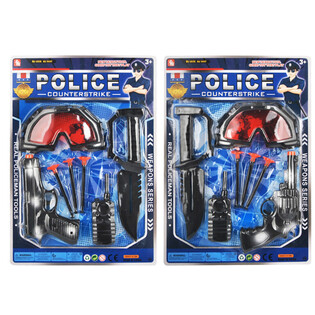 警察おもちゃセット メガネ・吸盤ピストル付（6個セット）