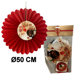 シンタクラース デコレーションファン Ø50 CM - 折りたたみ式 (6個入)